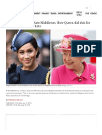 Meghan Markle Vs Kate Middleton: How Queen Did This For Meghan But Not For Kate