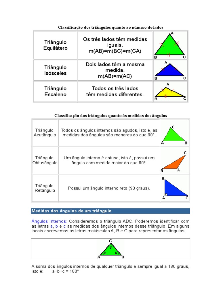 Classificação Dos Triângulos Quanto Ao Número de Lados | PDF