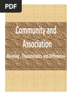 Unit 2 Association and Community