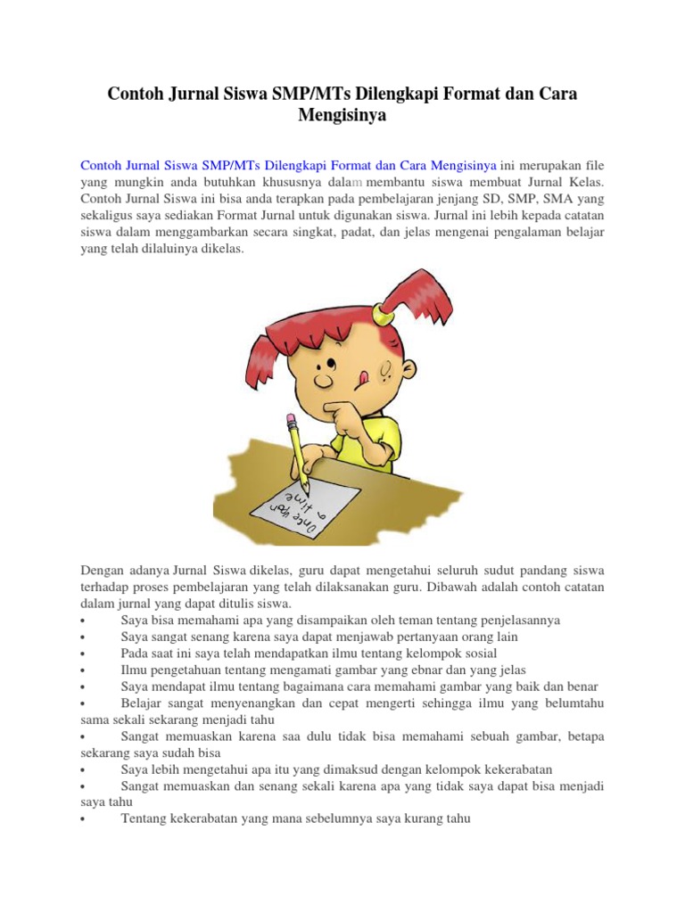 Contoh Jurnal Siswa Smp Pdf