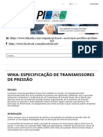 Especificação de Transmissores de Pressão