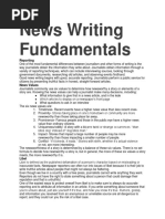 News Writing Fundamentals: Reporting