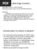 Basic Web Page Creation