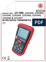 Stock No: 123-1940 ,: Rs Pro Digital Thermometer