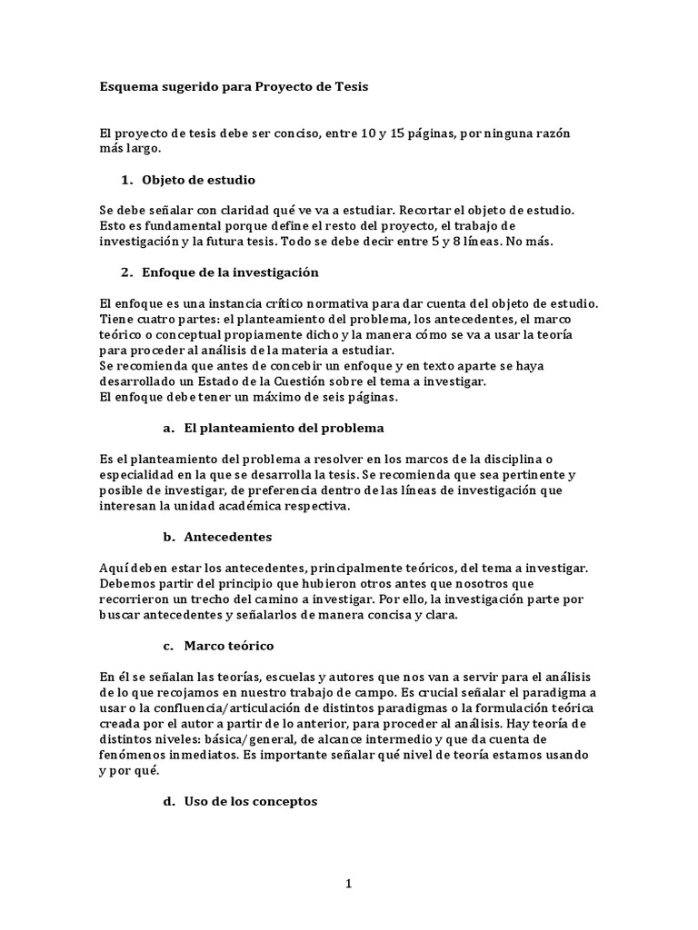 Esquema Sugerido para Proyecto de Tesis | PDF | Paradigma | Teoría
