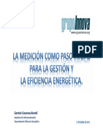 La Medición Como Paso Inicial Para La Gestión y La Eficiencia Energética