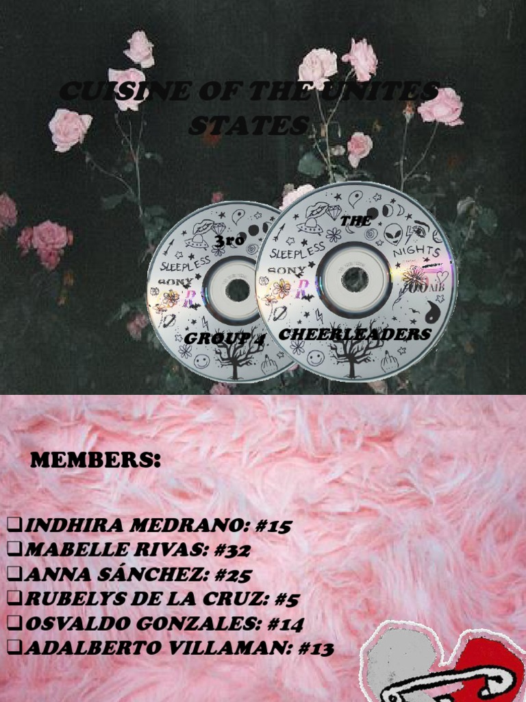 Group 4 Cheerleaders Presentation on the Cuisine of the United States