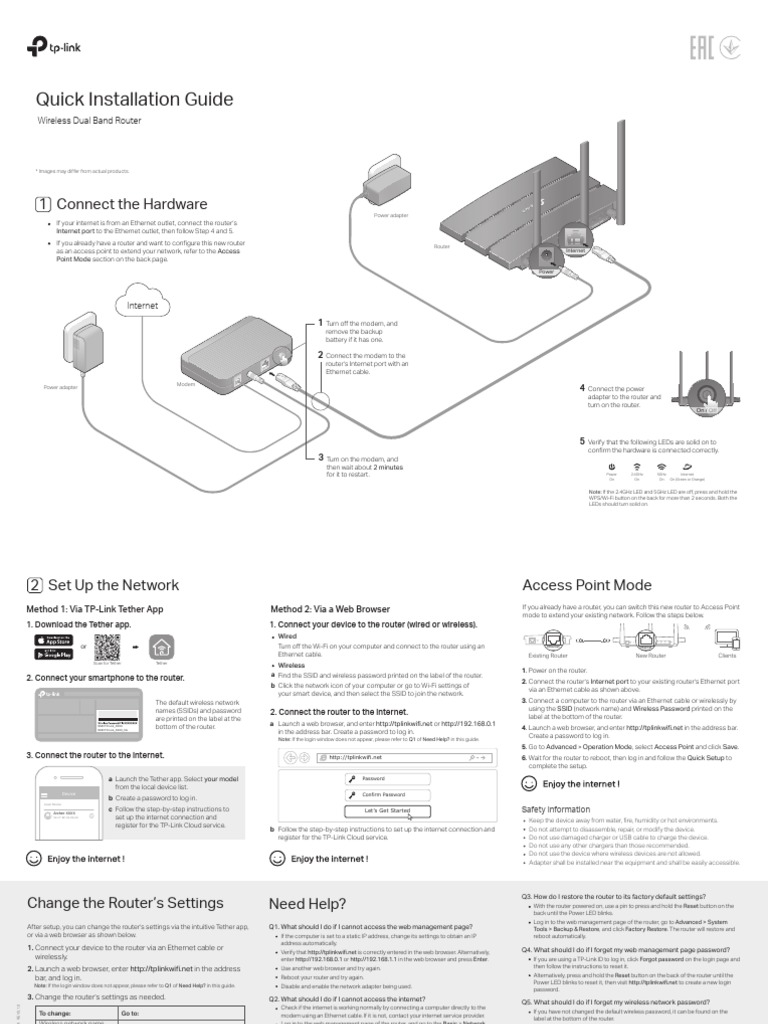 Quick Installation Guide: Connect The Hardware 1 | PDF | Wi Fi ...