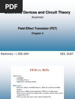 Electronic Devices and Circuit Theory: Field Effect Transistor (FET)