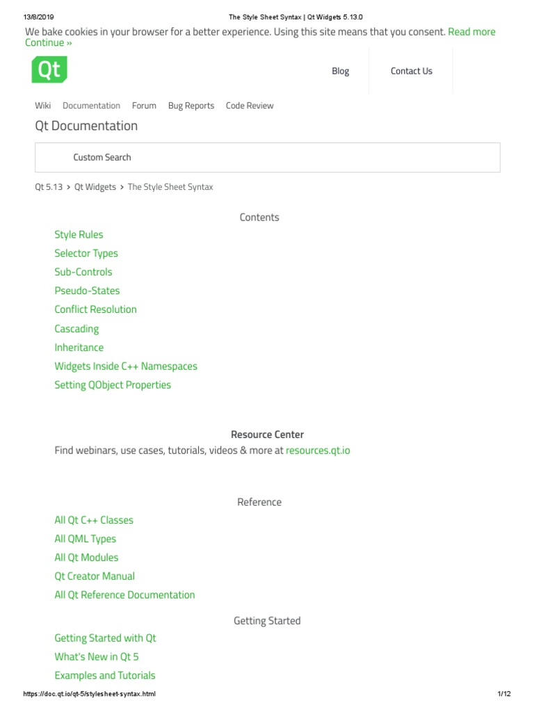 The StyleSheet Syntax Fro PyQt5 | PDF | Cascading Style Sheets ...