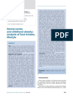 Dental Caries and Childhood Obesity: Analysis of Food Intakes, Lifestyle