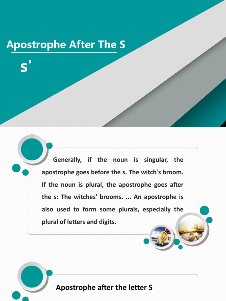 Apostrophe Usage with S Explained | PDF | Plural | Grammatical Number