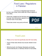 Pakistan Status of Food Laws