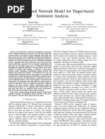 A Deep Neural Network Model For Target-Based Sentiment Analysis