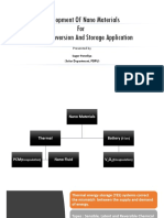 Development Of Nano Materials For Energy Conversion And Storage