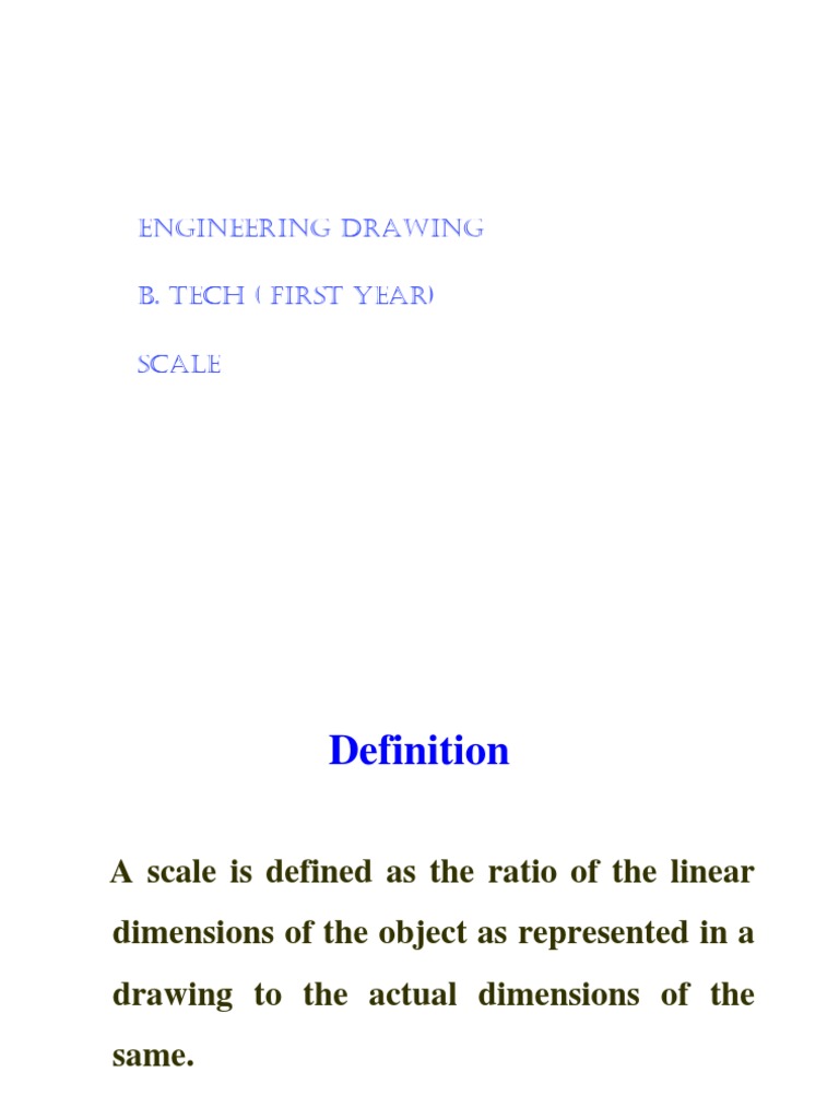 Engineering Drawing Scales PDF Perpendicular Metre