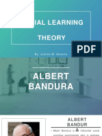 Social Learning Theory: By: Justine M. Sanoria