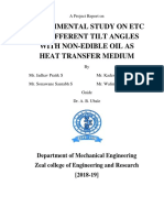 Experimental Study On Etc at Different Tilt Angles With Non-Edible Oil As Heat Transfer Medium