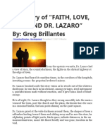 Summary of Faith Love Time and DR Lazaro
