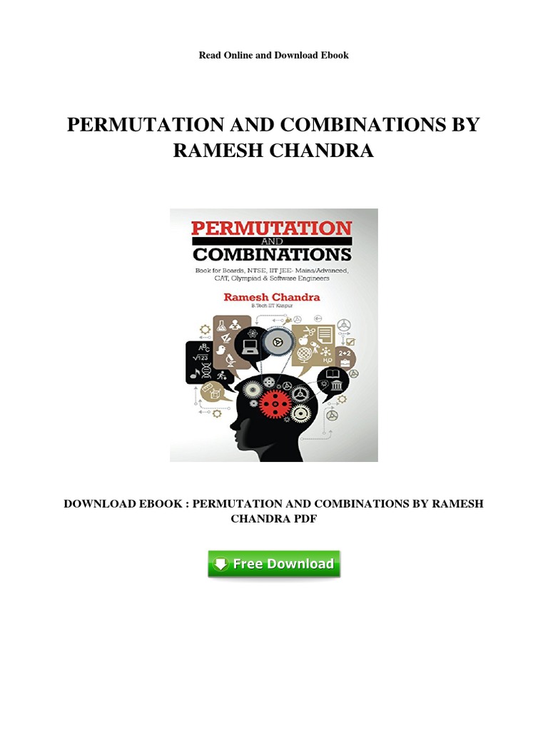 Permutation and Combinations by Ramesh Chandra PDF PDF E Books Books