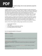 Write About Global Catalog. How To View Replication Properties For AD Properties