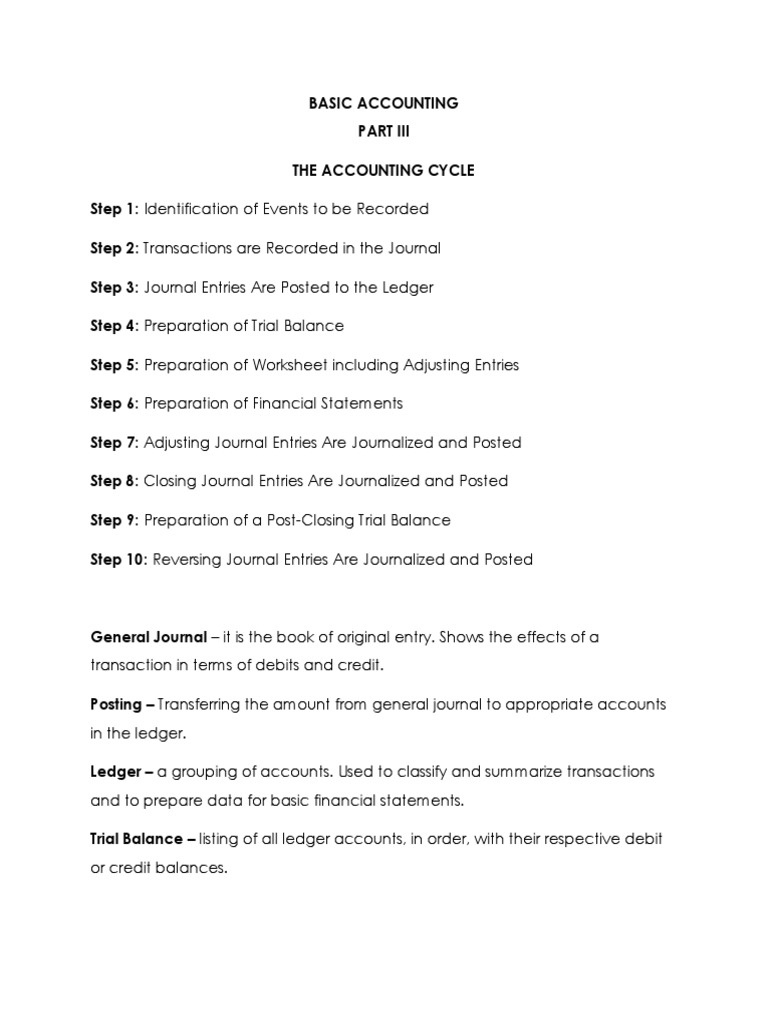 Basic Accounting p3 | PDF | Debits And Credits | Service Industries