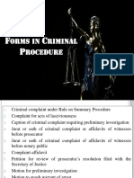 Forms in Criminal Procedure