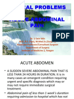 Clinical Problems in Acute Abdominal Pain