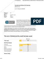 This Test Is Finished and The Result Has Been Saved: ICDL / ECDL 2.0 Advanced Spreadsheets MS Excel 2016 Diag Eng