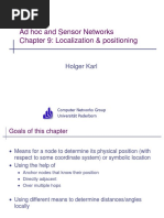 Ad Hoc and Sensor Networks Chapter 9: Localization & Positioning