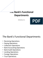 Midterm The Banks Functional Departments