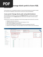 Create and Manage Elastic Pools in Azure SQL Database