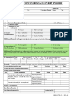 Confined Space Entry Permit