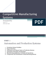 Competitive Manufacturing Systems Overview