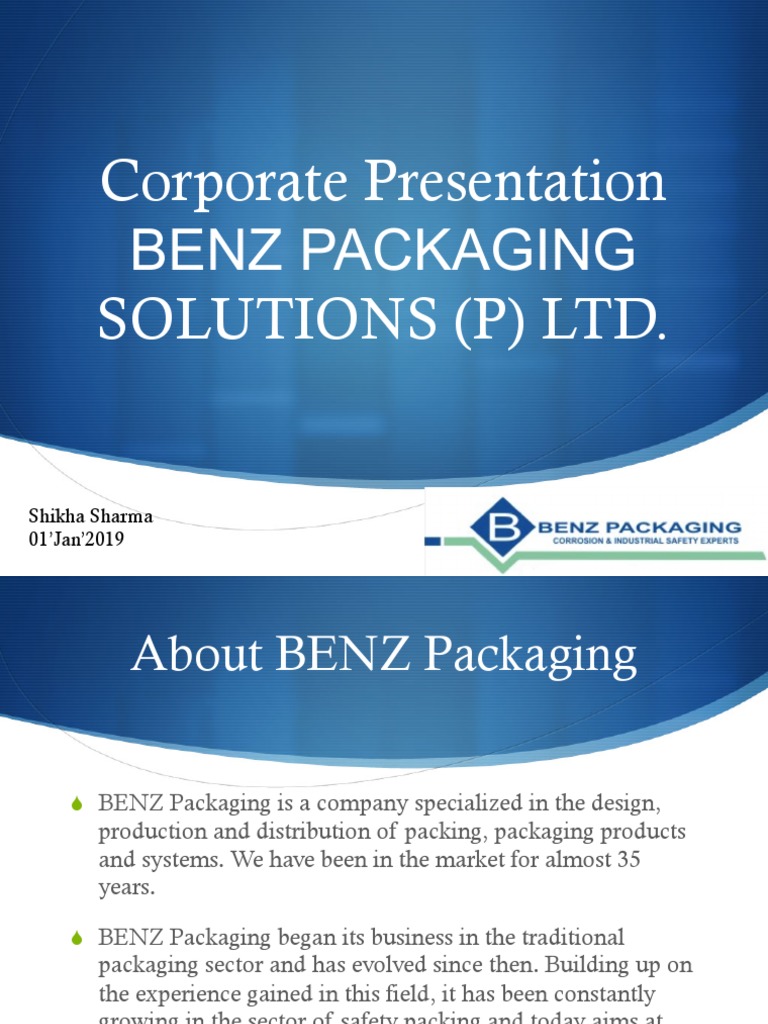 Corporate Presentation 2019 Pdf Pallet Packaging And Labeling