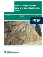 Best Practices of Using Shotcrete For Wall Fascia and Slope Stabilization (Phase 1 Study)