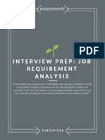 Interview Prep Job Requirement Analysis