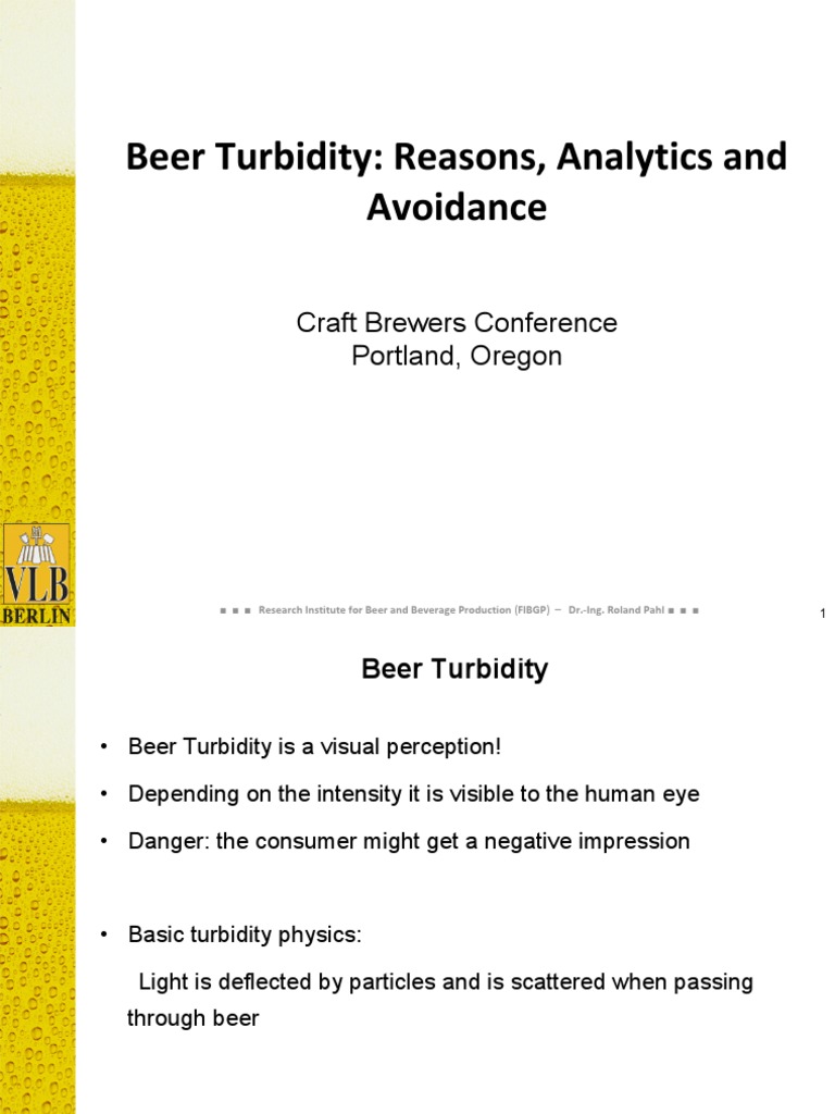 Turbidity of Beer PDF Electron Microscope Energy Dispersive X Ray