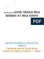 Gr. 10 Nelson Mandela (Sanaysay - Bayani NG Africa)