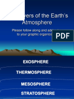 The Layers of The Earth's Atmosphere: Please Follow Along and Add Notes To Your Graphic Organizer