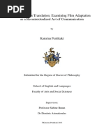 Adaptation As Translation - K. Perdikaki - PHD Thesis PDF