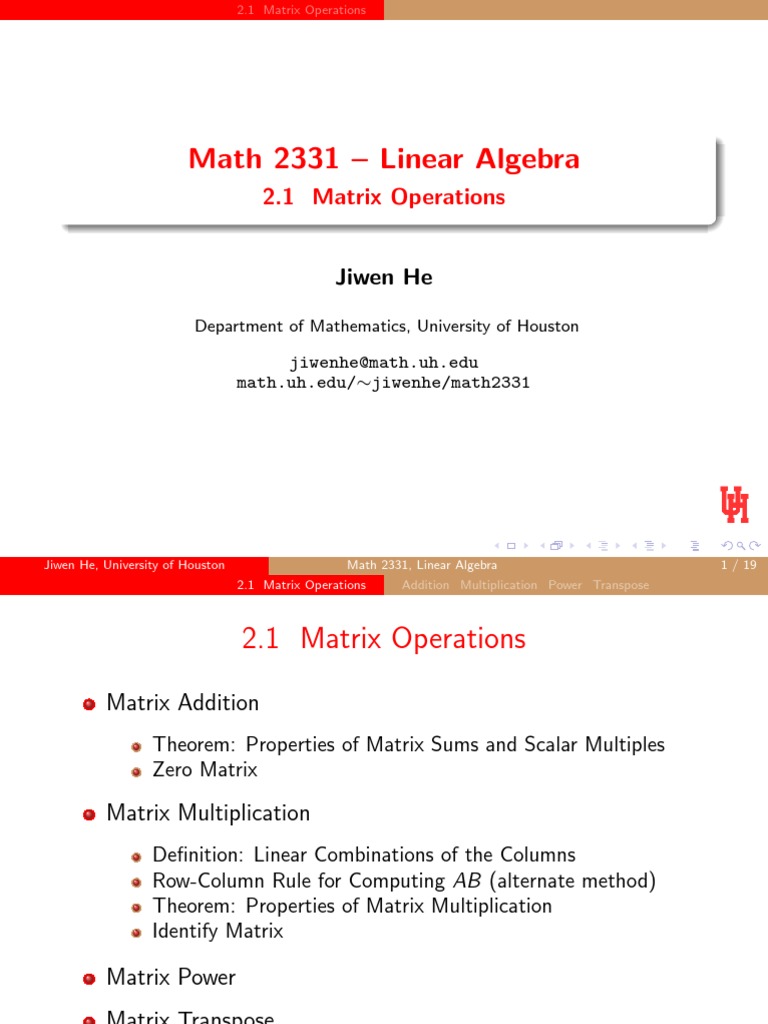 Linear Algebra And Matrix Theory Pdf