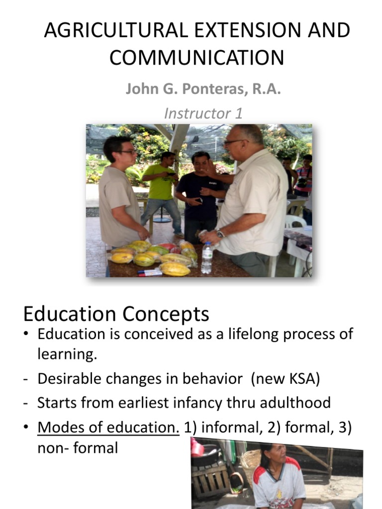 Principles of Agricultural Extension | PDF | Leadership | Knowledge