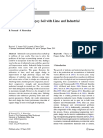 Improvement of Clayey Soil With Lime and Industrial Sludge