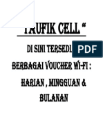 " Taufik Cell ": Di Sini Tersedia Berbagai Voucher Wi-Fi: Harian, Mingguan & Bulanan