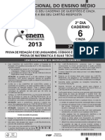 Enem - 2013 - Dia 02 - Caderno 06 - Cinza - Prova 2 Aplicação PDF