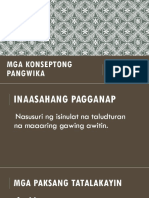 Mga Konseptong Pangwika (Lingguwistiko, Unang Wika, Pangalawang Wika)