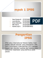 (K3) IPSG, Keselamatan Pasien