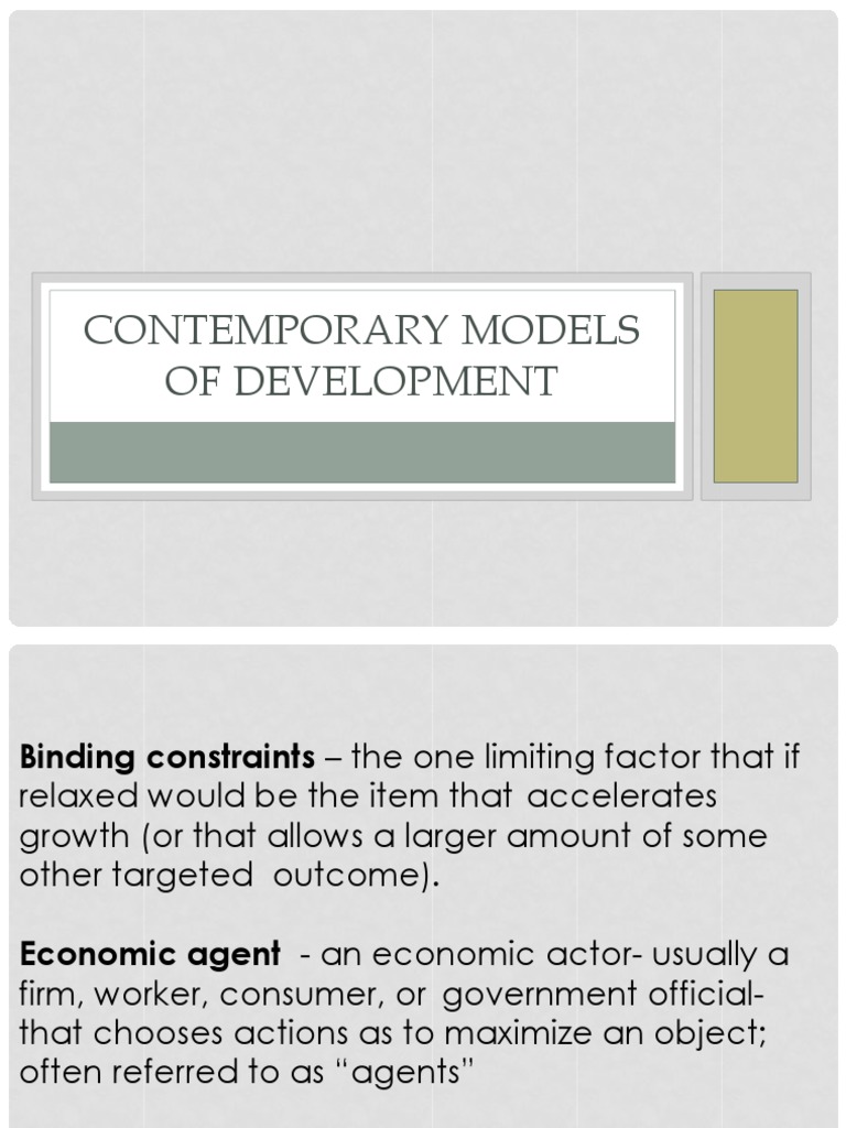 Contemporary Models of Development and Underdevelopment PDF
