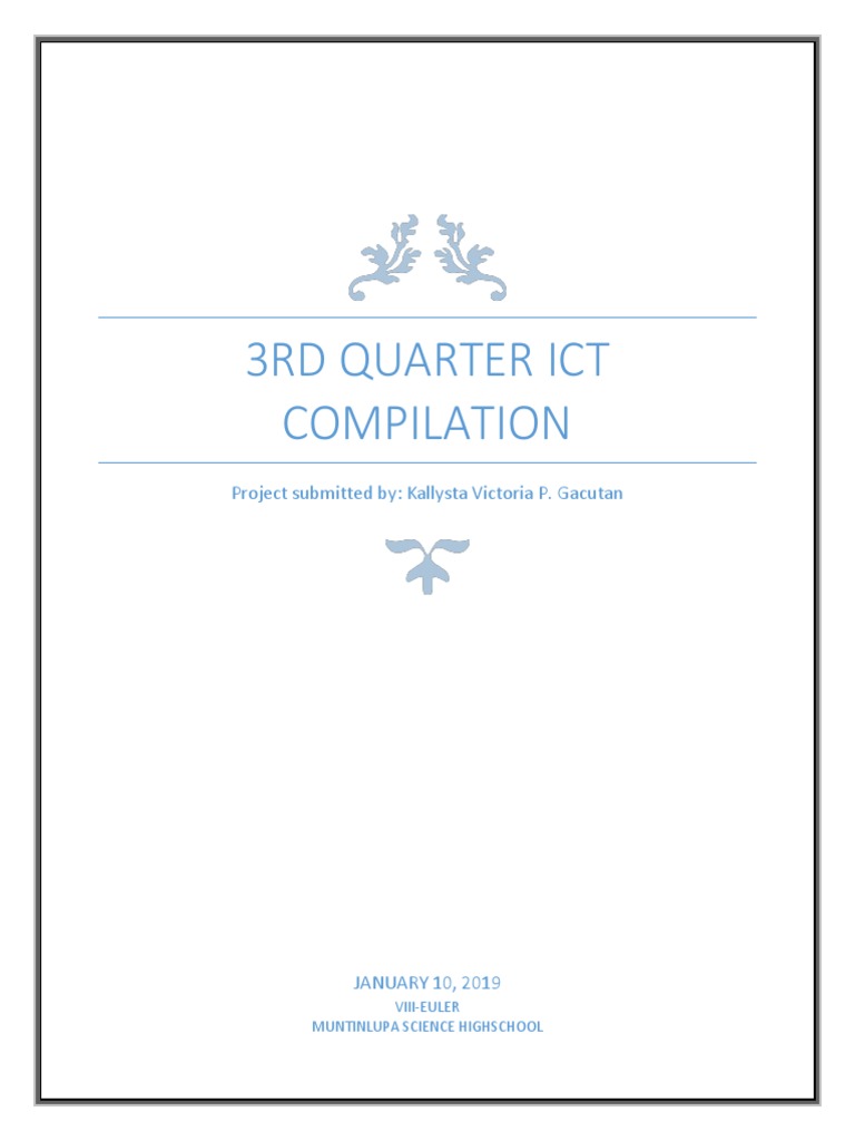 3rd Quarter Ict Compilation | PDF | Technology & Engineering